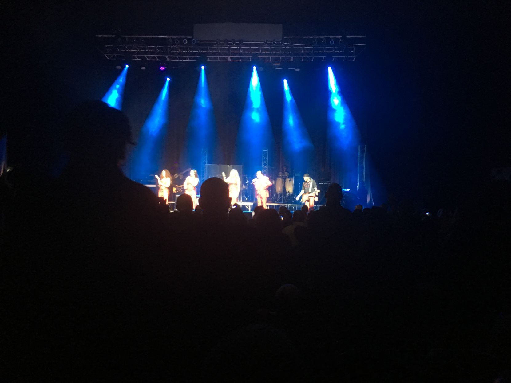 The Isley Brothers Concert Audience are standing on their feet.